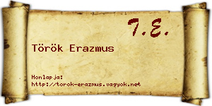 Török Erazmus névjegykártya