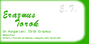 erazmus torok business card