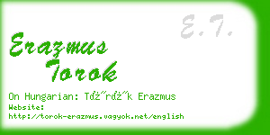 erazmus torok business card